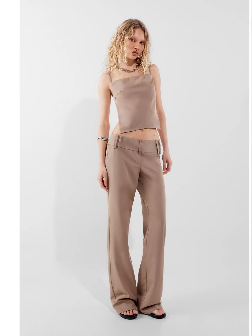 BY. DYLN ESTA PANTS | TOP TAUPE NWT